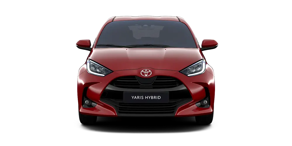 Toyota Yaris Hybride 116h Dynamic rouge, vue à 0 degré
